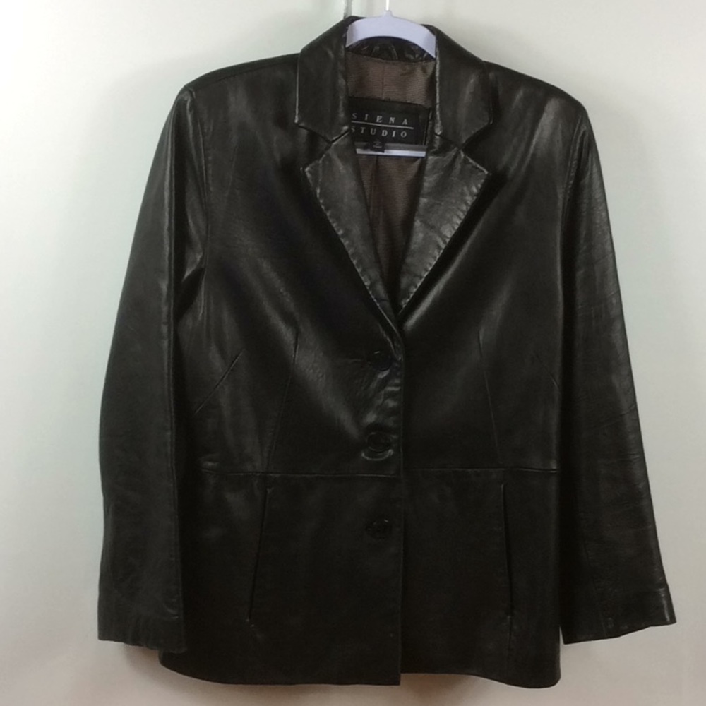 Siena Studio black leather jacket